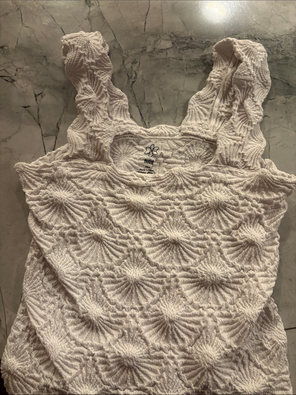 Aura-White Tank Top